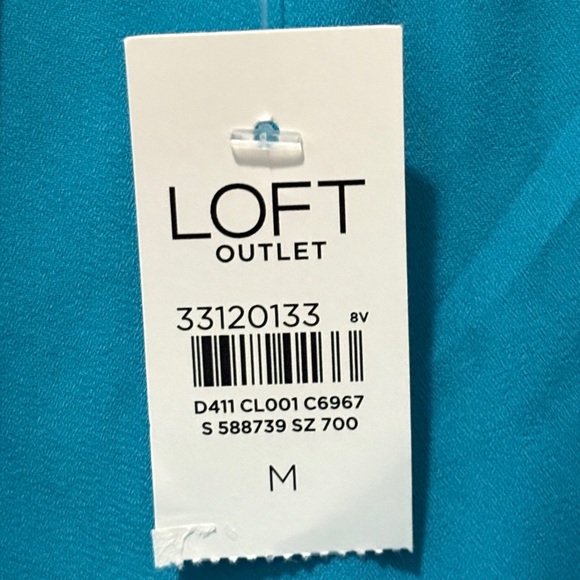 LOFT Turquoise Camisole with Lace Detail - Picture 2 of 4